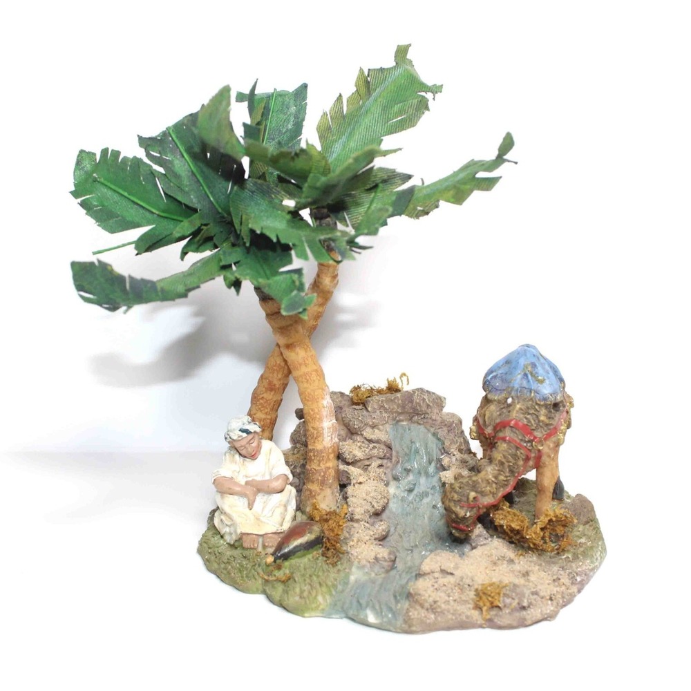 Grandeur Noel Nativity Set 5" X 6"  Replacement Oasis Resting Man Camel Figurine
